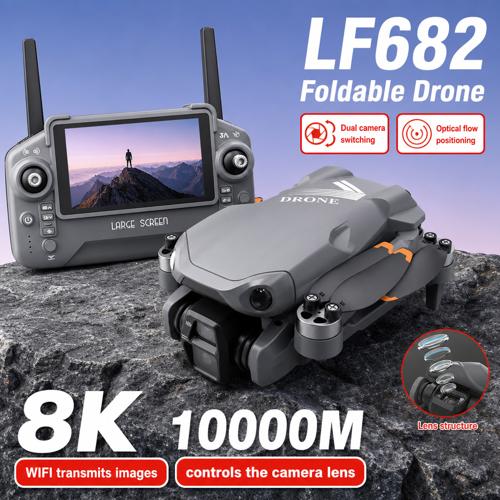 Drone Camera Hd - Zdjęcia lotnicze z drona LF682, 8K